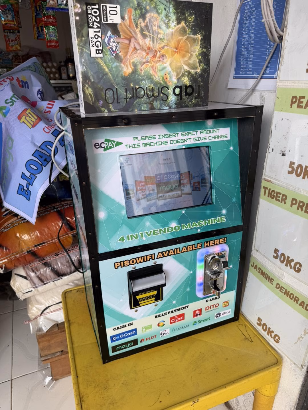 Oragon 4-in-1 Vendo Machine – water, coffee, juice, and rice vending