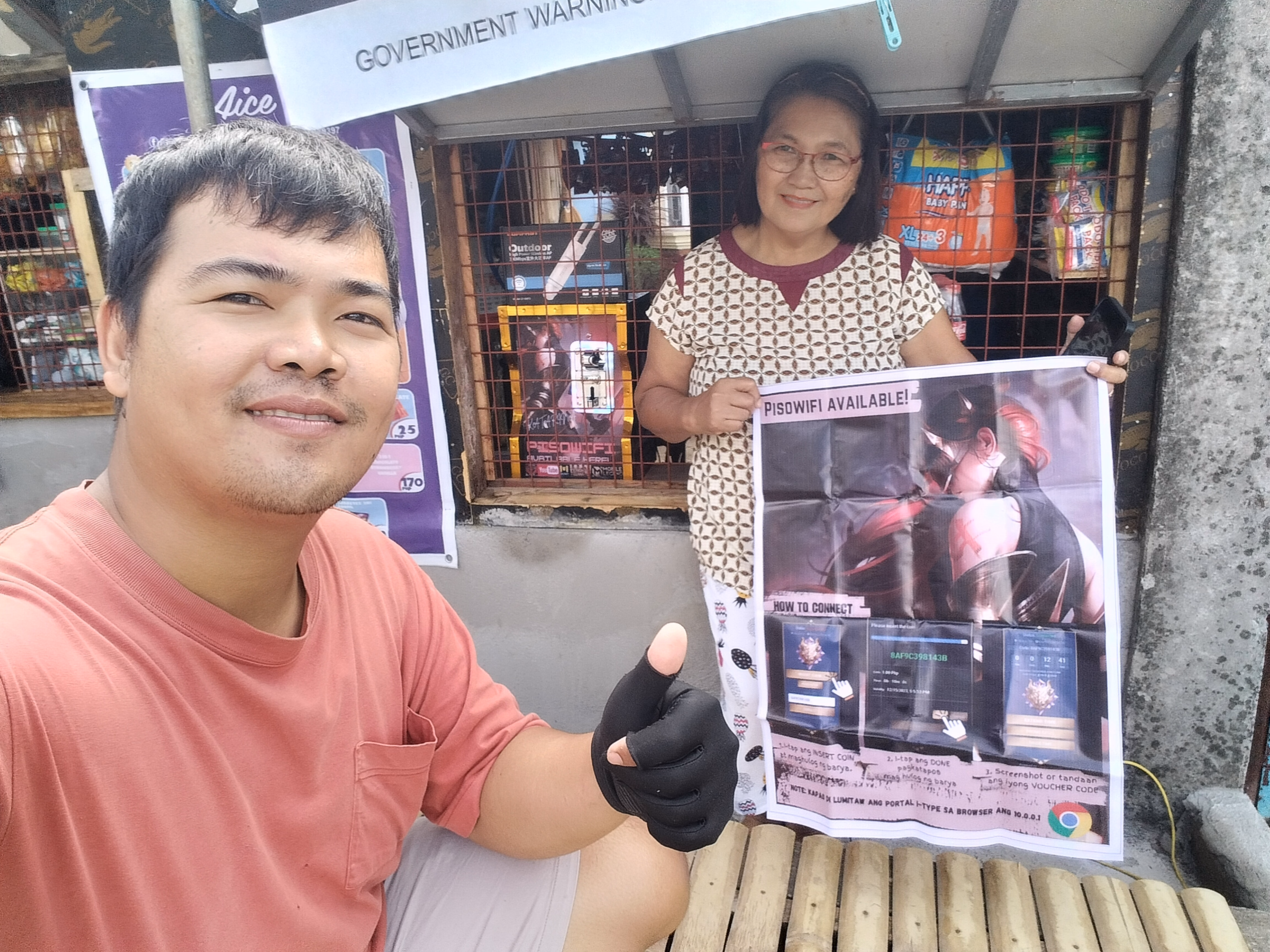 Happy Oragon customer with their new piso wifi machine
