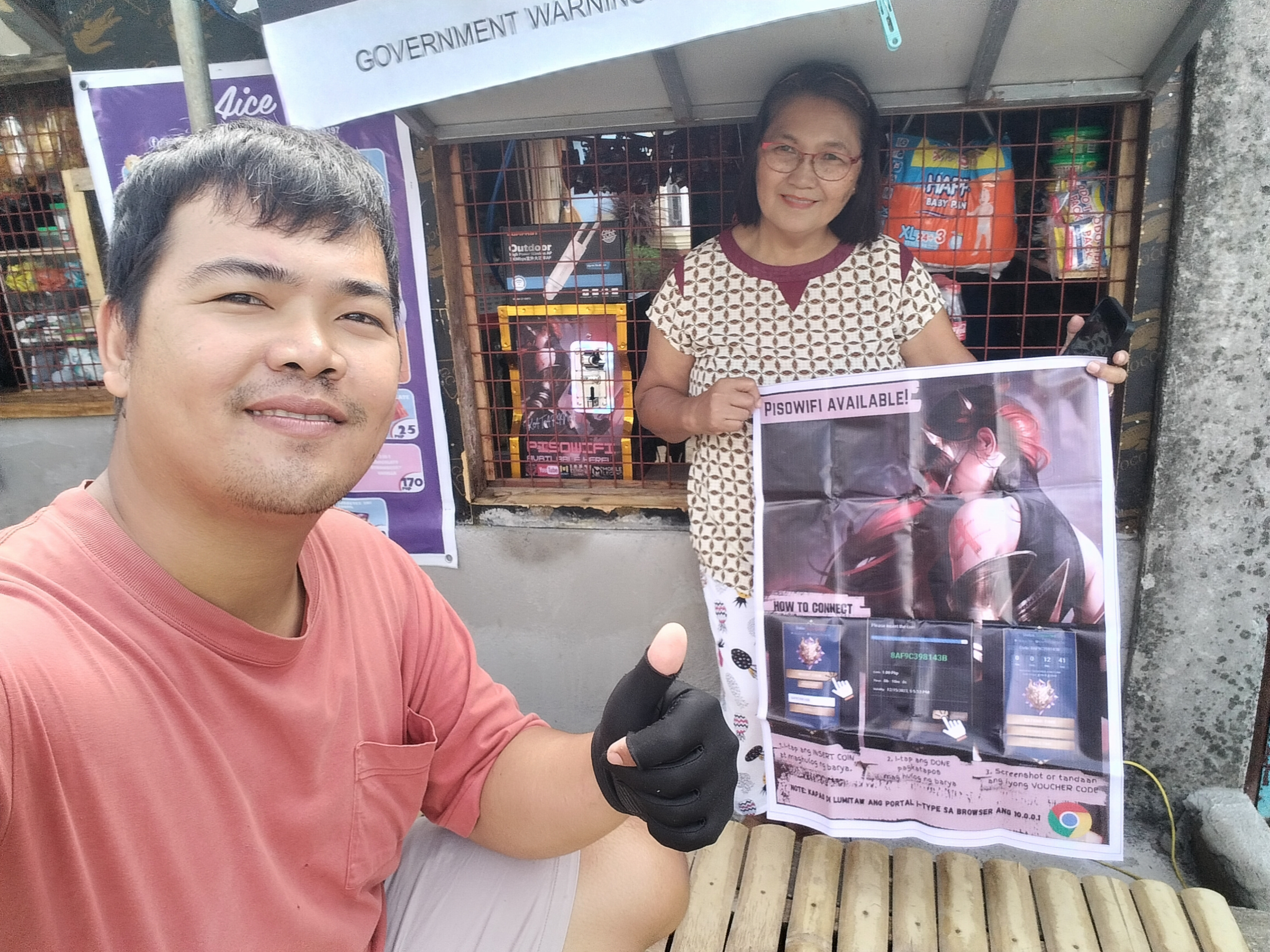 Happy Oragon customer with their new piso wifi machine