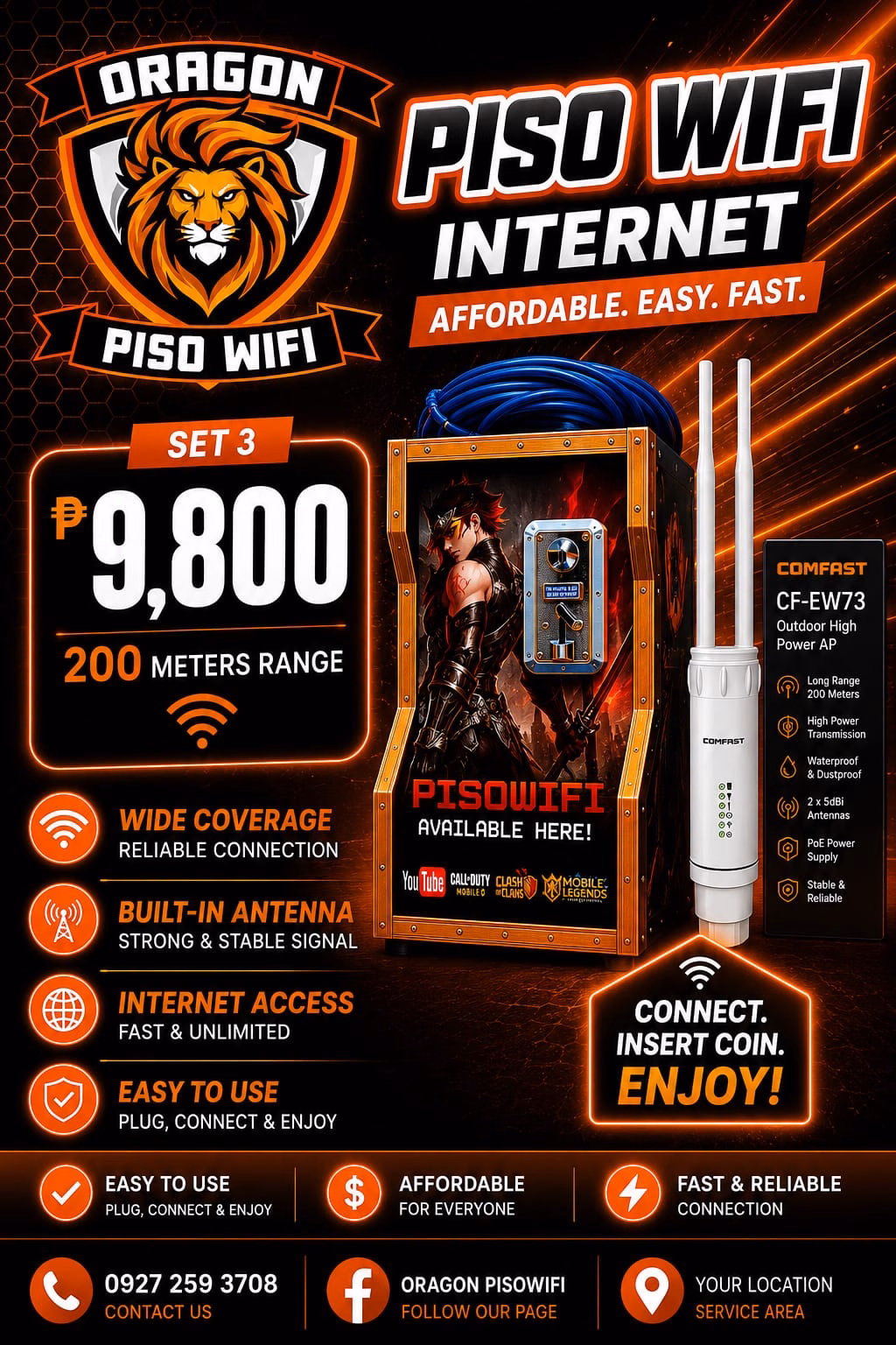 SET 3 Outdoor 200m Range package